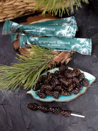 Цукаты из сосновых шишек на шпажке 25 гр Цукаты из сосновых шишек на шпажке 25 гр